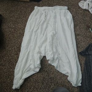 White Harem Pants